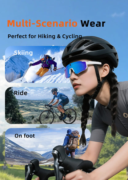 2026New AI Smart Glasses ChatGPT 1080P Camera 8MP Anti-shake Cycling Video&Photo Sport Sunglasses DualMic 32GB Windproof Goggles