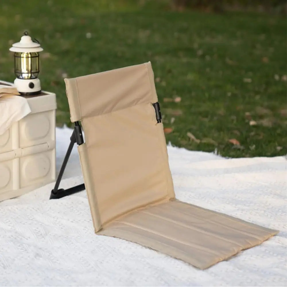 Foldable Camping Chair Outdoor Garden Park Single Lazy Chair Backrest Cushion Picnic Camping Folding Back Chair Beach Chairs