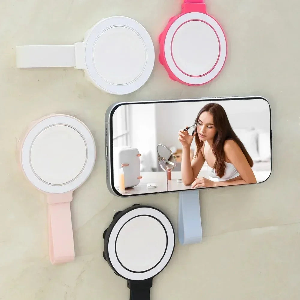 Universal Phone Magnetic Holder for iPhone 17-12 Suction Cup Mount with Metal Plate Portable the Wall Magnet Stand for Magsafe
