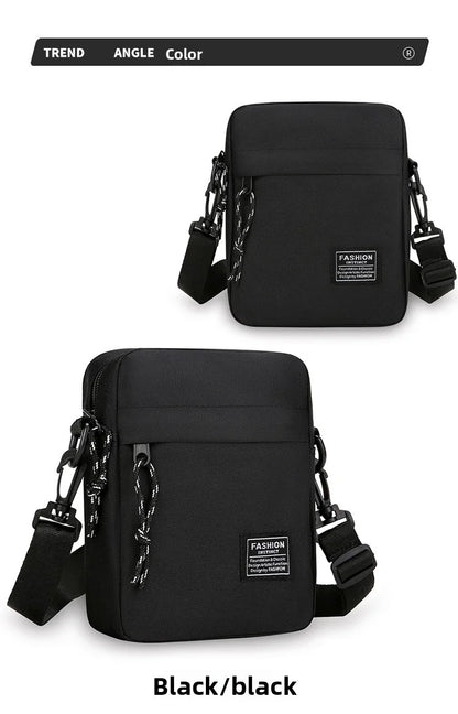 1Pcs 14×5×19cm Men Womens Canvas Crossbody Bag Lightweight Mini Shoulder Phone Pouch for Outdoor Hiking Travel Sports Square Bag