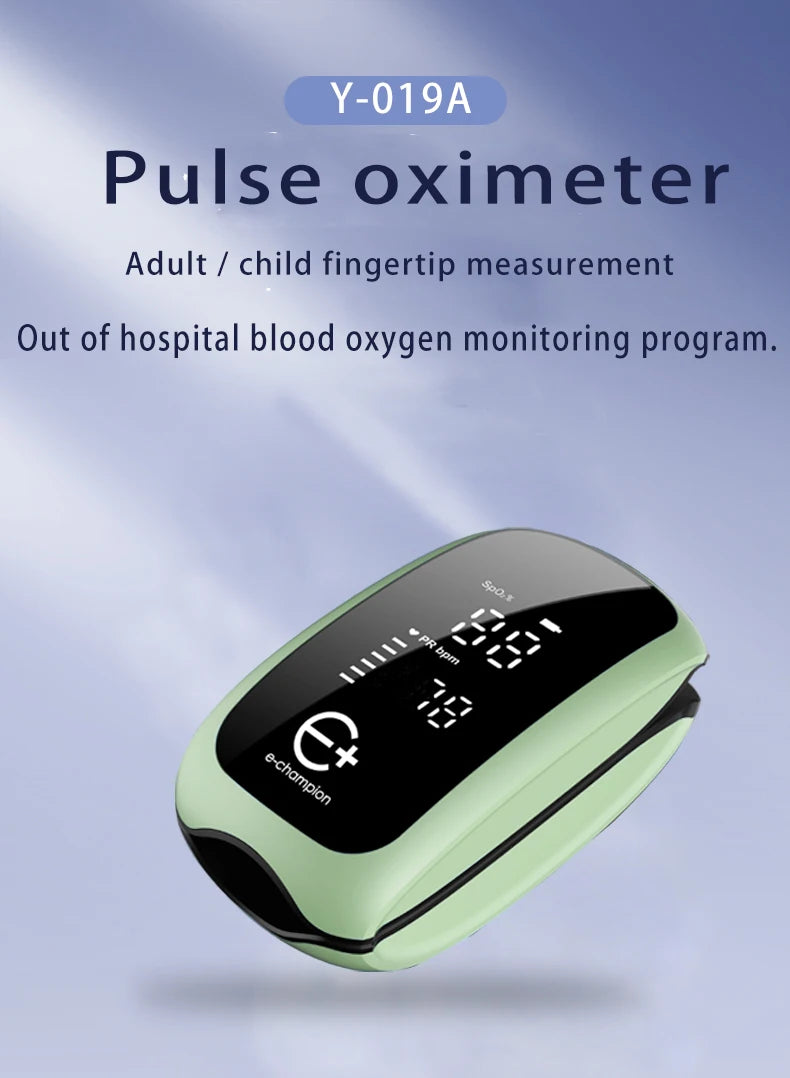 Rechargeable Medical Oximeter Strap Lanyard Fingertip Pulse Oximeter Blood Oxygen Saturation Monitor Digital LED Display Child
