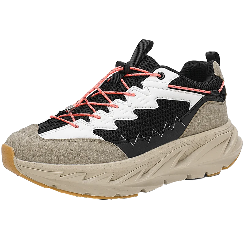 Men's Hiking Shoes Breathable Mesh Leather Upper Non-slip Rubber Sole Outdoor Casual Trekking Walking Shoes Size 39-45