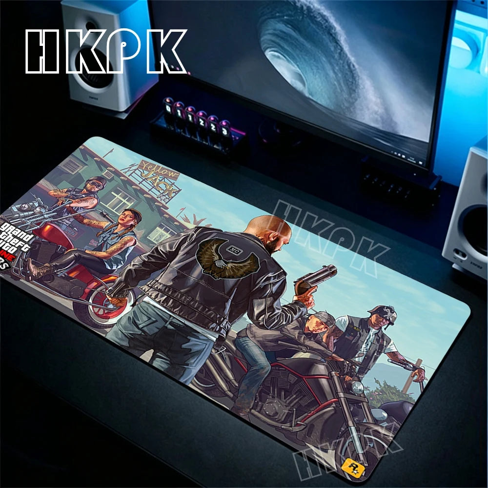 Game Grand Theft Auto GTA Mouse Pad Laptop Gaming Mousepad Size for large Edge Locking Game Keyboard Pads Decorate the bedroom
