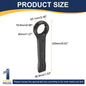 Uxcell Box End Striking Ring Wrench 17mm-48mm Metric CR-V Steel 12-Point Flat Strike Wrench Baking Paint Single Head Spanner