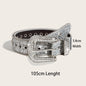 Gothic Black Silver Metal Buckle Rhinestone Belt Luxury Desiner Four Seasons Y2K Womens Jeans Belt Plus Size Men's Waistband