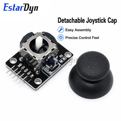 Estardyn 2-Axis Analog Joystick Module XY Dual Axis PS2 Game Rocker with Button Breakout Board Sensor for Robot DIY