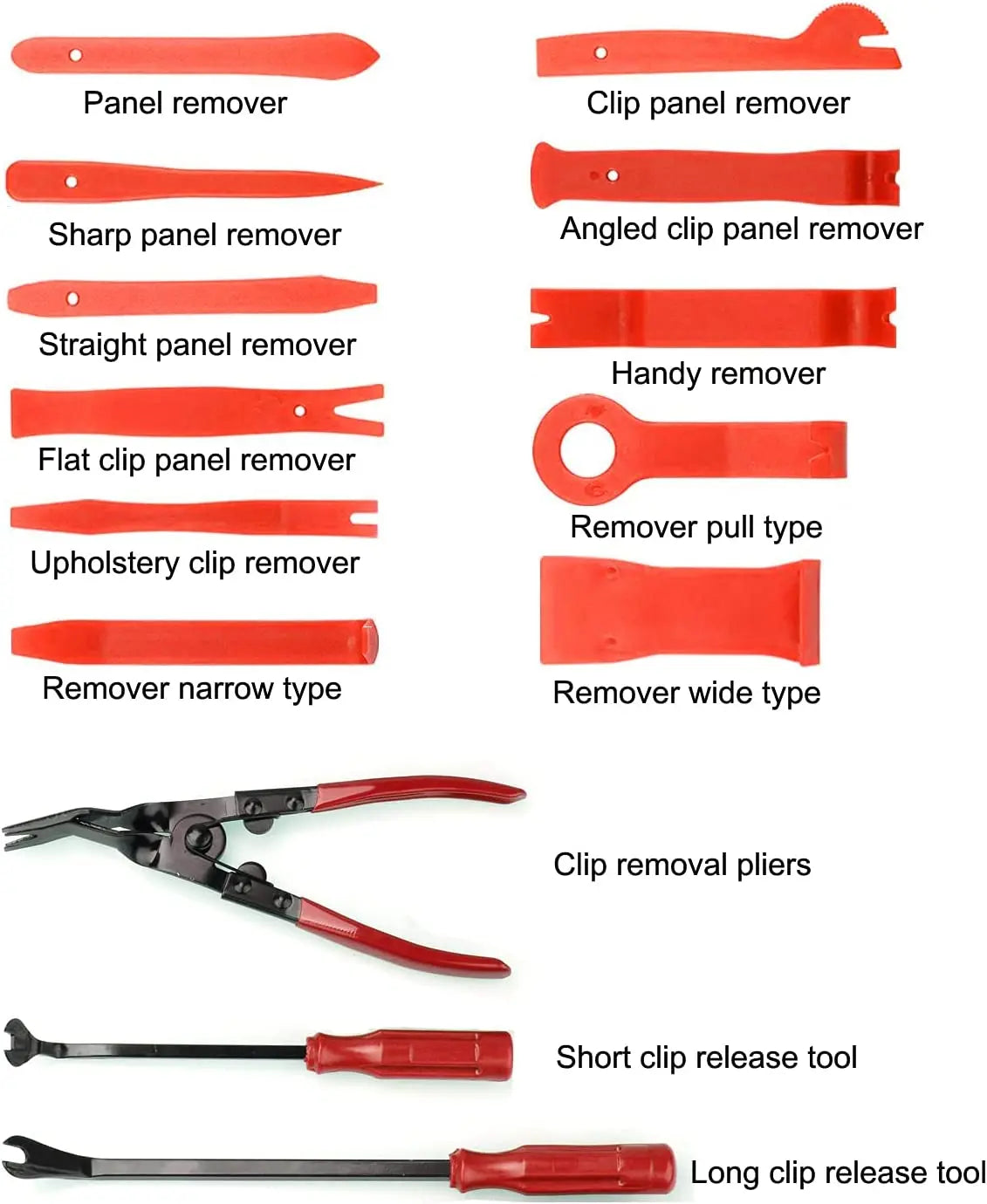 Car Trim Removal Tool Set for Car Audio Dash Door Panel Window Molding Auto Clip Pliers Fastener Remover Pry Tool Kit