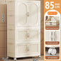 Foldable Baby Closet Plastic Infant Wardrobe Children's Clothing Storage Cabinet for Home Bedroom No Installation Needed