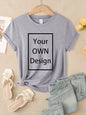 Summer Custom Womens T-Shirts DIY Logo/Graphic Tops Basic Multicolor T Shirt Loose O-Neck Short Sleeve Tees Casual Woman Clothes