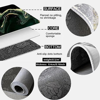 VIKAMA Light Luxury Minimalist Style Lineage Living Room Entrance Carpet Bathroom Entrance Anti-slip Floor Mat Home Decoration