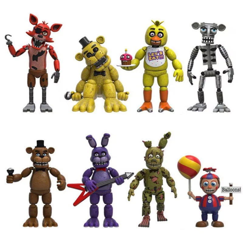 Funko FNAF 4pcs/set Freddy Bonnie Chica Foxy Nightmare Balloon Boy Action Figure Collection Model Vinyl Figurine Doll Toys
