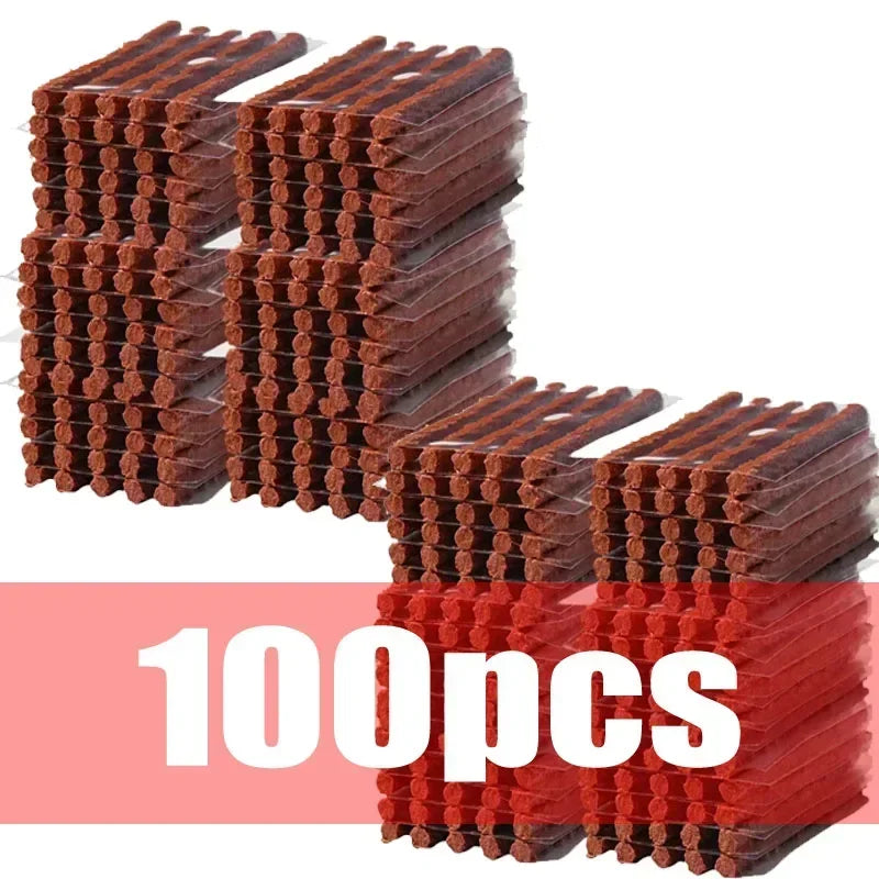 Tire Repair Strips Tubeless Rubber 100/5 Pcs (One piece is equal to five sticks.) Motorcycle and Bike Tyre Puncture Repair.