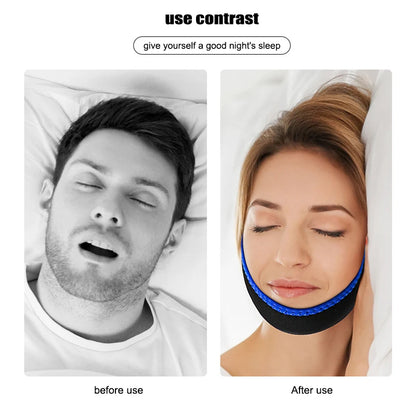 Anti Snore Chin Strap Nylon Elastic Breathable anti-Snoring Chin Belt Mouth Breathing Band Apnea Belt Improve Sleeping Care Tool