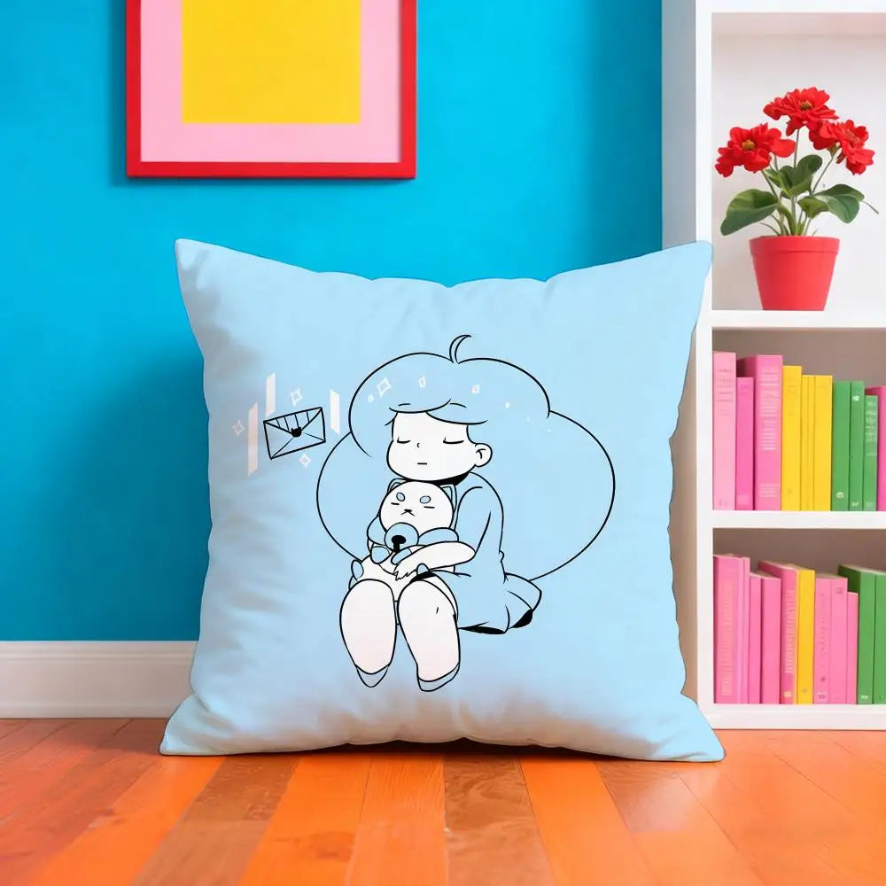 Bee And P-PuppyCat Anime Pillow Case Cushion Cover Soft & Easy-Wash Pillow Case – Versatile For Couch, Bed, Travel And Office