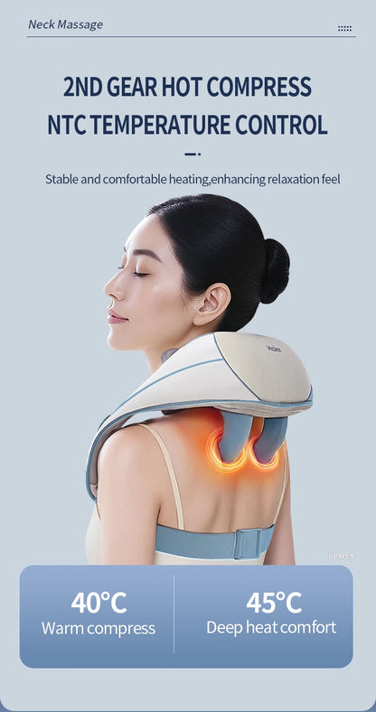 Haier Cervical Neck Massager Muscle Shoulder Back 3 Gears 6D Mechanical Hand Electric Massage Machine Shawl Relaxing Device Tool