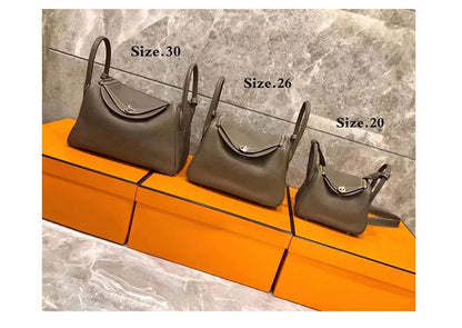 Women's Handbag 2025 New Style Top Layer Cowhide Leather Lundy Mini Doctor Bag Genuine Leather Handbag Single Shoulder Crossb...
