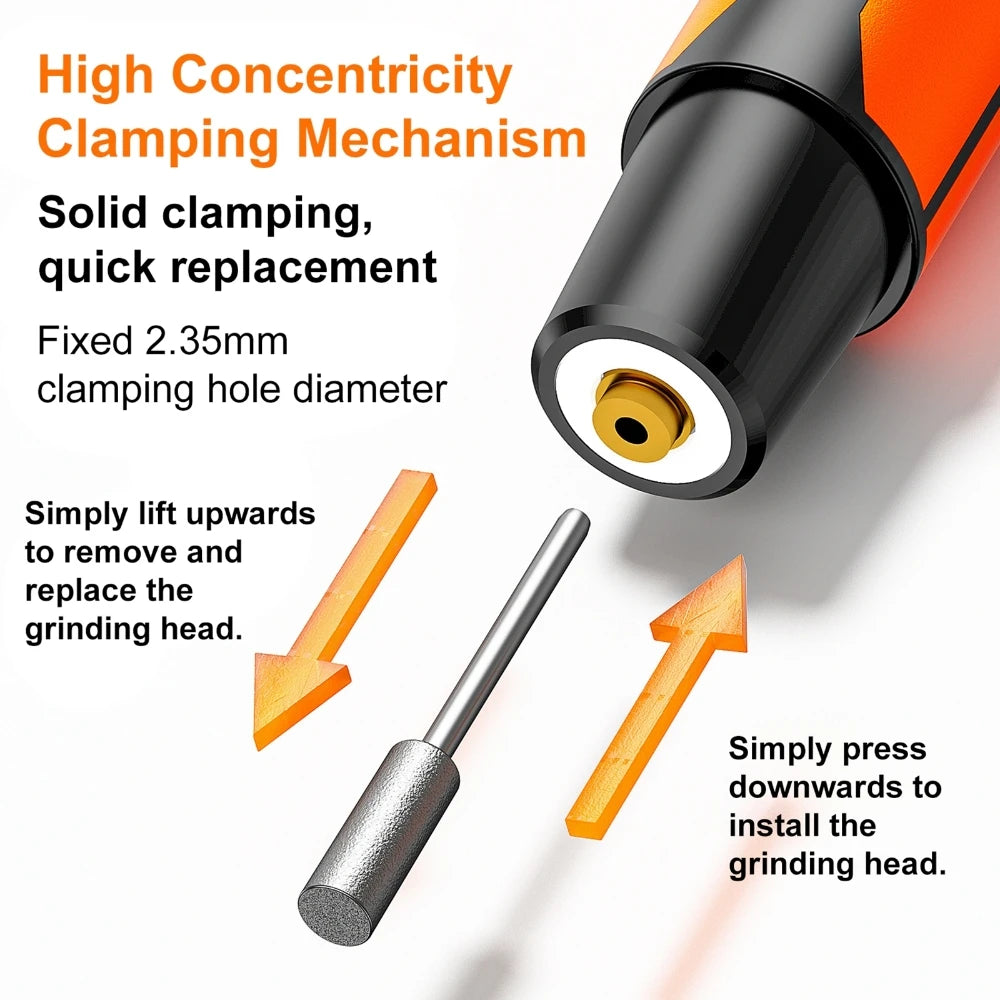 USB Electric Mini Grinder LED Display Electric Drill 6000-16000 RPM 6-speed Adjustable for Engraving Carving Milling Polishing