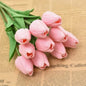 Artificial Flowers Tulip Bouquet Fake Flowers Wedding Garden Decoration Outdoor Home Garden Bouquet Vase Decor Plants