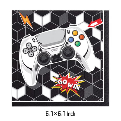 New Game Theme Birthday Party Supplies Decoration Paper Plates Cup Napkin Tablecloth Banner For Baby Shower Decor Supplies Gifts