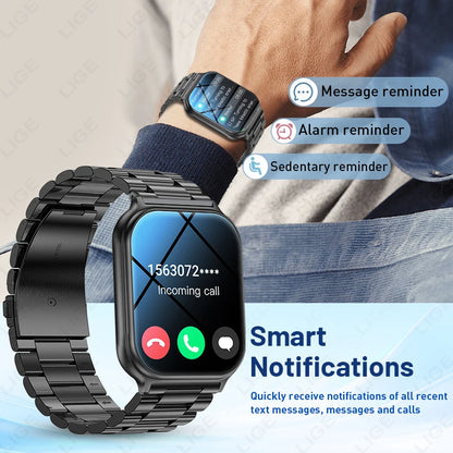 1.83" Smart Watch Sleep Heart Rate Monitor BT Call Messages Notifications Sports Fitness Tracker Watch for Women Men Android iOS
