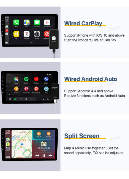 CarlinKit USB Wired/Wireless CarPlay Adapter Wireless Android Auto AI Box Mirrorlink Bluetooth Auto Connect For Android Car Radio For Youtube Netflix Google Map Android Aftermarket Car Screen