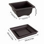 Rectangular Square Flowerpots Imitation Purple Clay Succulent Plants Pots Oval Pots Outdoor Garden Landscape Bonsai Pot Trays