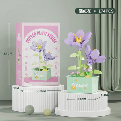 Bouquet Flower Mini Diy Building Block Toys for Children Bricks Blocks for Adults Constructor Micro Bricks Construction Set Gift
