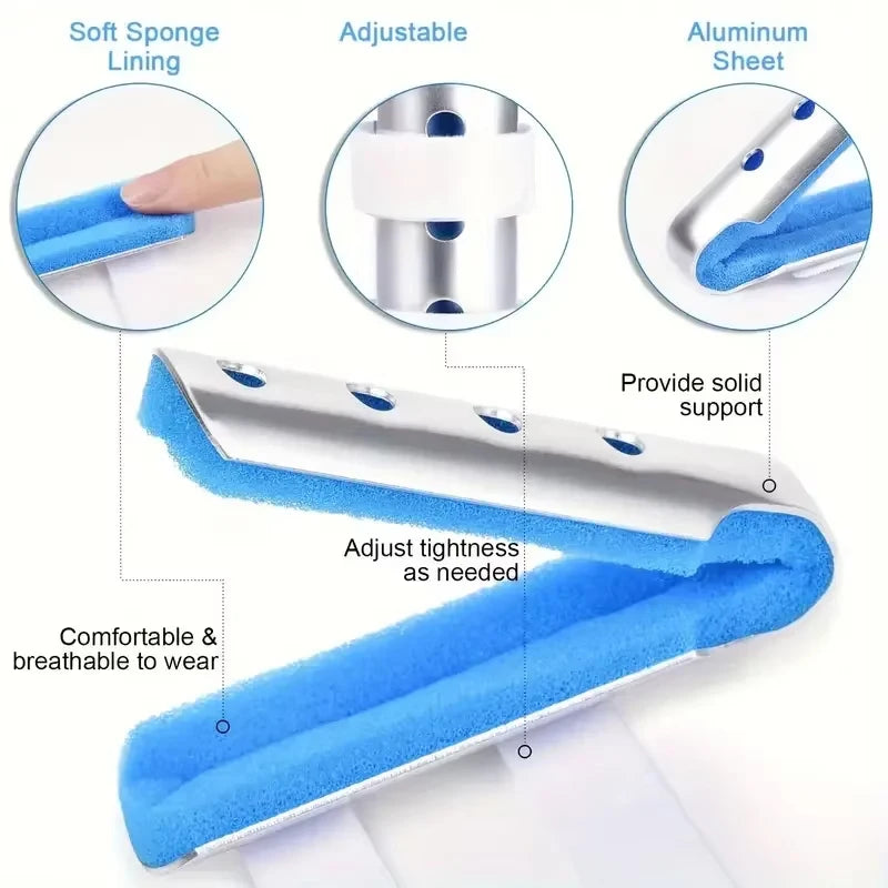 3pcs Adjustable Aluminum Foam Finger Splint with Closure - Lightweight Breathable Hand Support Bracket for Enhanced Stability