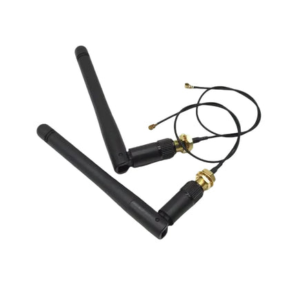 2.4GHz Folded Bluetooth ZigBee Antenna 3dBi with U.FL I-P-E-X-1 to SMA Connector 15cm For ESP8266 ESP32 WiFi Module 2PCS