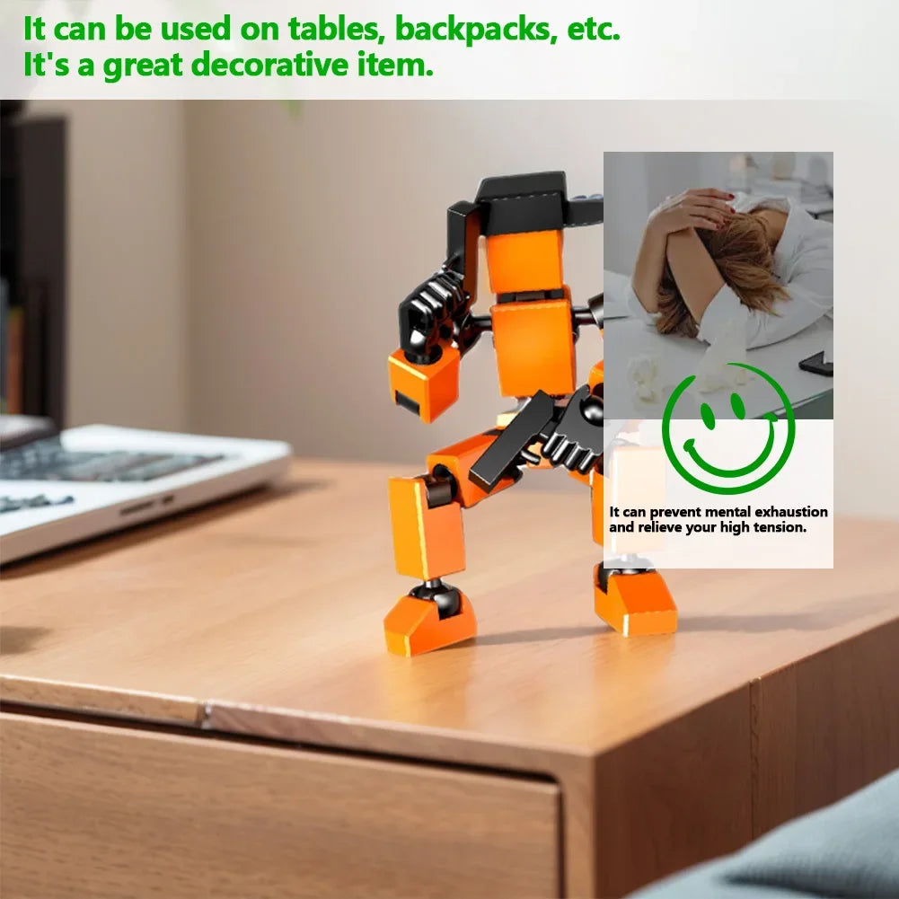 13 Action Figures Toys with Multiple Accessories Mini Action Figure Dummy Robot Assembly Completed Home Desk Decoration