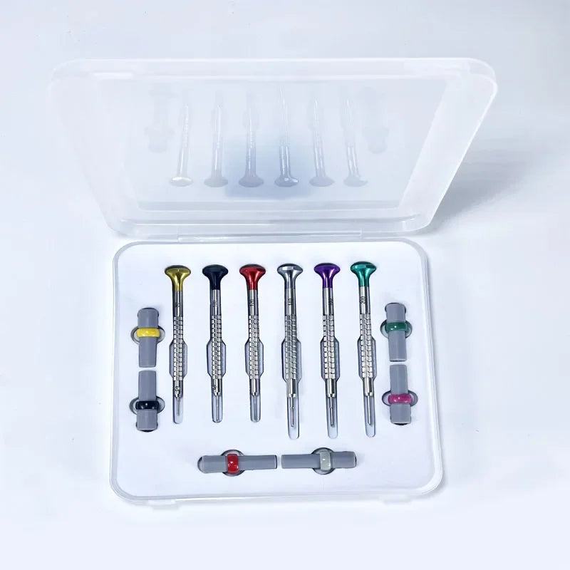Kwong Yuen Watch Repair Kits Three types of 6 pics Steel Screwdrivers Set with 6 Pcs Spare Bladesc for NH35 for Watchmaker