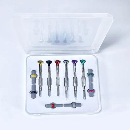 Kwong Yuen Watch Repair Kits Three types of 6 pics Steel Screwdrivers Set with 6 Pcs Spare Bladesc for NH35 for Watchmaker