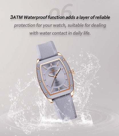 NAVIFORCE Women Quartz Watches Silicone Strap Student Sports Watch Big Dial Simple Tonneau Waterproof Wristwatches Dropshipping