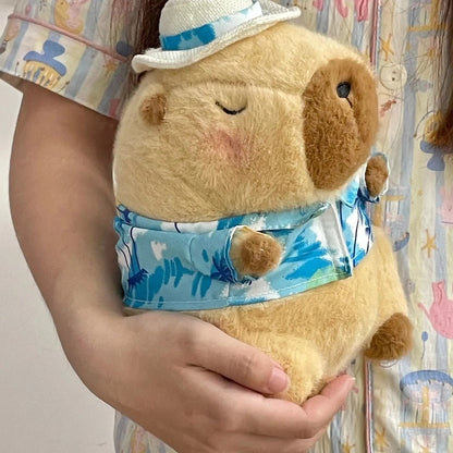 23cm Capybara Plush Simulation Capibara Anime Fluffty Toy Cute Doll Stuffed Animals Soft Doll Plush Christmas Thanksgiving Gifts