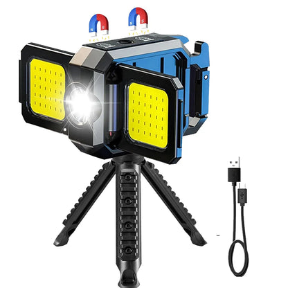 Super Bright Keychain Flashlight Mini COB Portable Work Light USB Rechargeable Outdoor Camping Fishing Pocket Lamps With Magnet