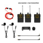 Professional UHF Wireless Lavalier Microphone with Audio Monitor Function Mic 2 Channels 80m Range for DSLR Cameras Interview