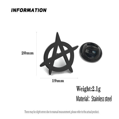 Classic Round Five-pointed Star Gold-plated Brooch, Men's Collar Lapel Pin Black, Suit Accessories, Gift for Husband