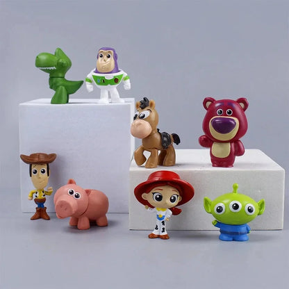8pcs / Set Toy Story Action Figure Anime Cartoon Model Doll Car Decoration Cake Accessories Anime Figure Toy Children's Gift