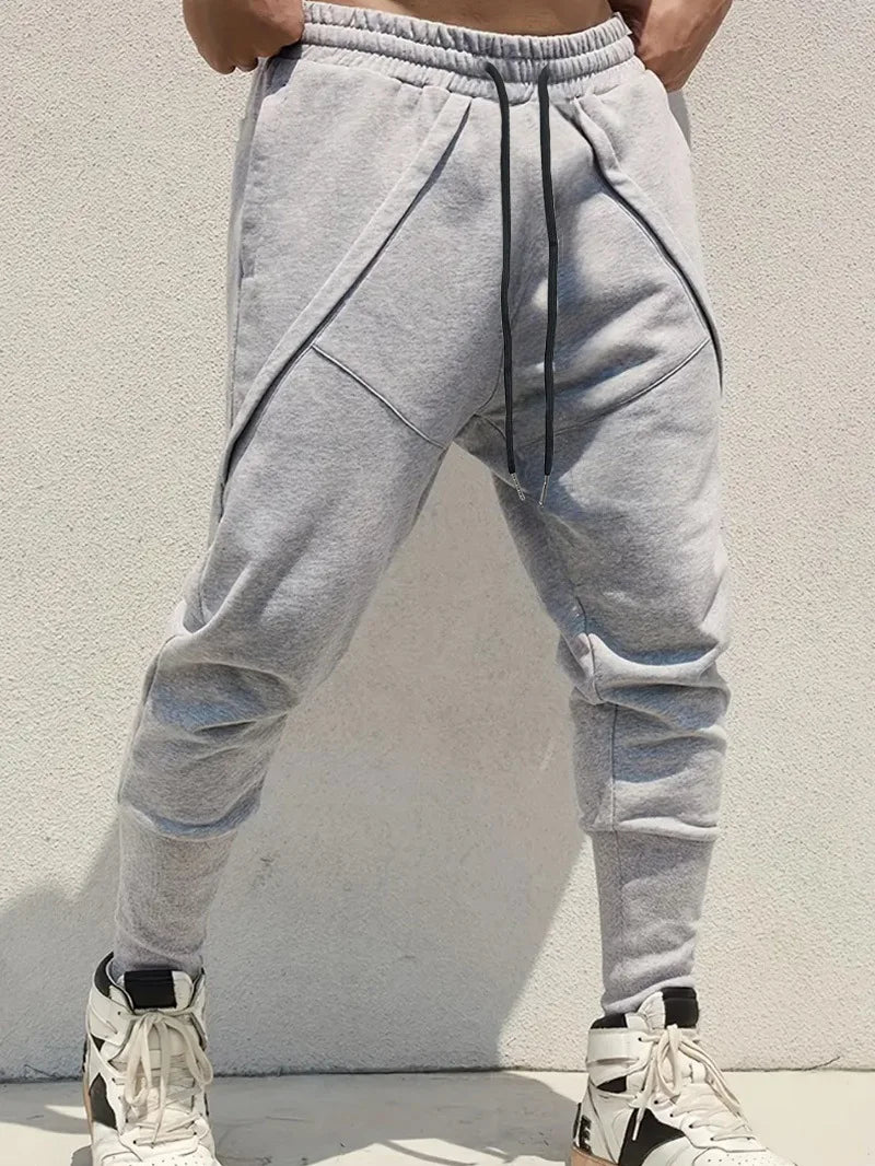 Joggers Man Breathable Sports Pants Spring Summer Drawstring Jogger Pants Fashion Sweatpants Streetwear Casual Skinny Trousers