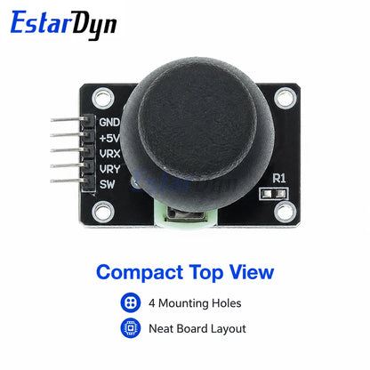 Estardyn 2-Axis Analog Joystick Module XY Dual Axis PS2 Game Rocker with Button Breakout Board Sensor for Robot DIY
