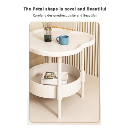 Trendy 40*40CM Side Table Plastic Samll End Table With Storage Easy to Assemble Bedside Table for Living Room