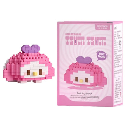 99 style SANRIO Hello Kitty Building Blocks Cartoon Figures Kuromi Bricks My Melody Children's Assembly Toys Cinnamoroll Gift