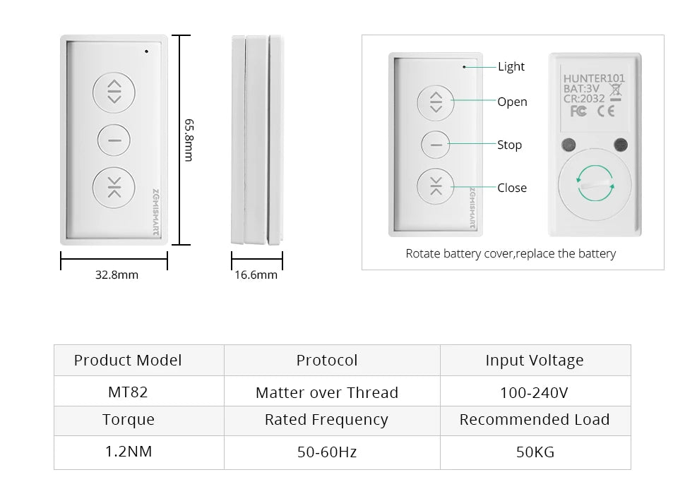 Zemismart Matter Over Thread Smart Curtain Motor Google Home App Samrtthings App Control Automatic Curtain System