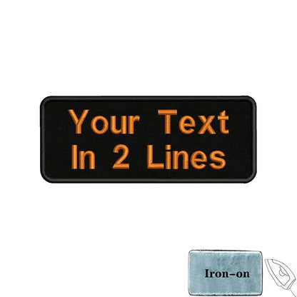 1PC 10cm X 4cm Custom Personalized Name Number Patch Stripes Badge Tags Chevrons Armband Iron On Embroidered