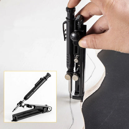 Multi-function Scribing Ruler Contour Gauge Scribe Compass Carpentry Graffiti Line Measuring Hand Tools Woodworking Construction