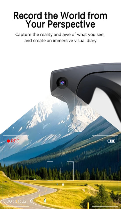 4K HD 800W Pixel Camera Smart Glasses Video Recording AI Photo Recognition Bluetooth Call Voice Translation Sunglasses
