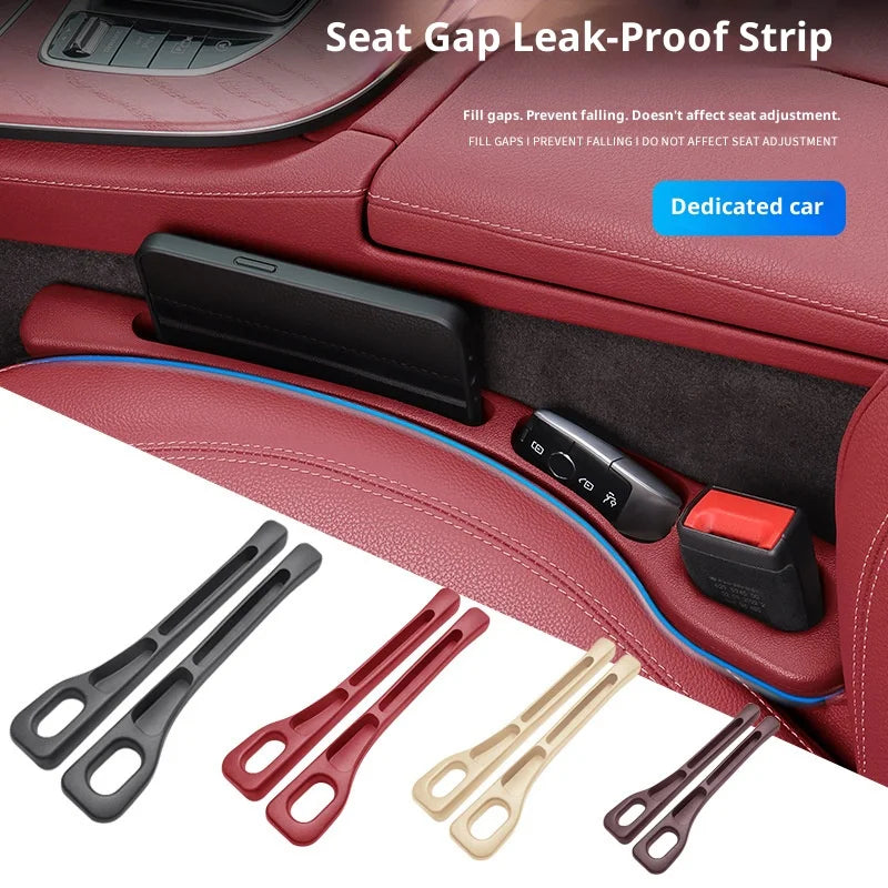 2PCS Car Seat Gap Storage Box Seat Gap Filler Strip Car Seat Side Pocket Organizer Auto Interior Decoration Supplies