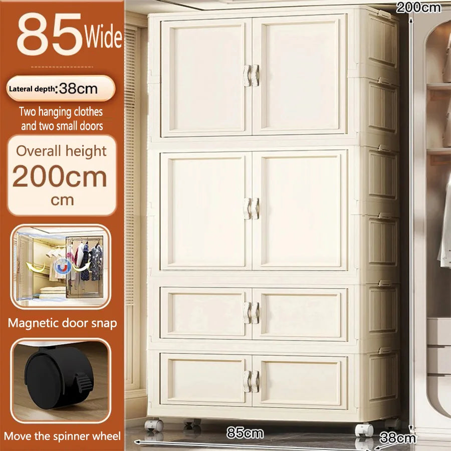 Home Use Baby Closet Easy Assembly Bedroom Storage Cabinet Thickened Children's Clothes Organizer Infant Wardrobe