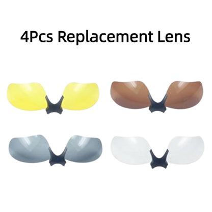 Stereo Earphones Wireless Headset with Mic Polarized Glasses Sunglasses for Driving Cycling Sports Noise Reduction Headphones