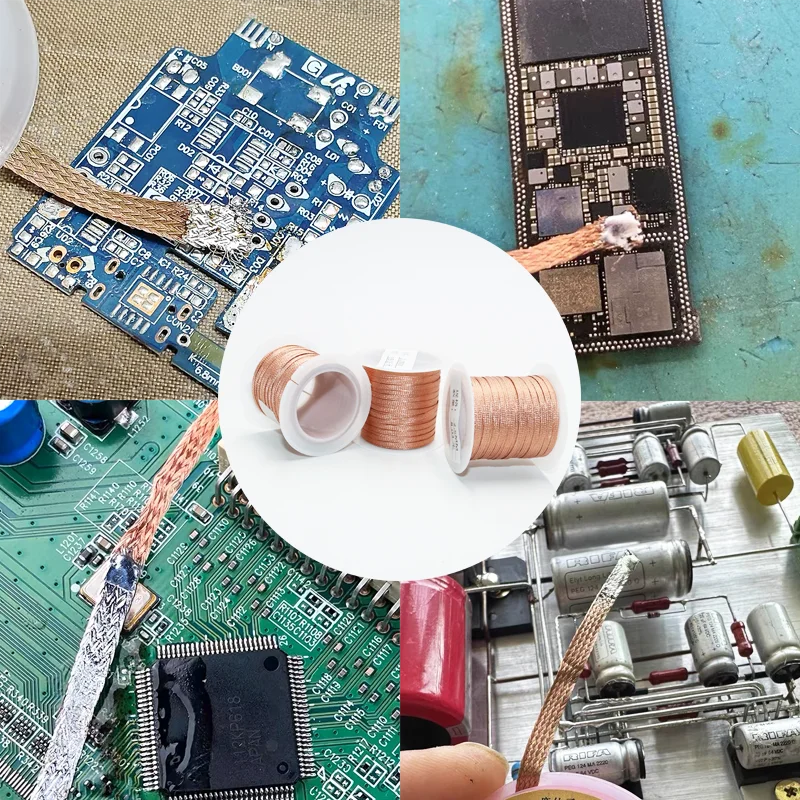 Length 15/8M Strong Solder Wick Desoldering Copper Wire Mesh Braid Width 2/2.5/3.0mm PCB BGA  Remover Tin Welding Soldering Tool